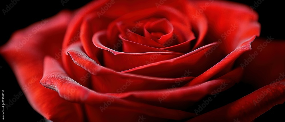 Red rose on black backdrop; blurred center Red rose on black backdrop; blurred center