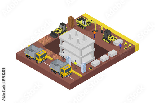 Isometric building foundations