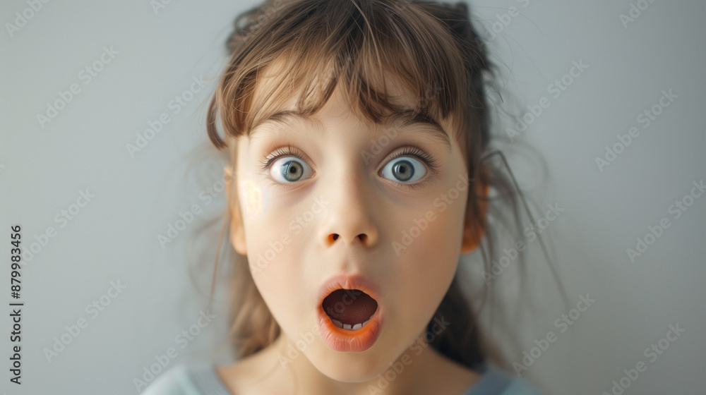Surprised Girl with Wide Eyes and Open Mouth Surprised Girl with Wide Eyes and Open Mouth