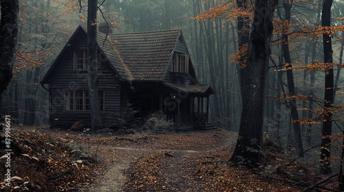 Scary cabin in the woods