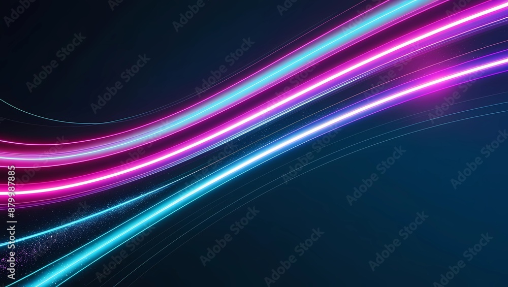 Neon Light Trails on Dark Background
Neon Light Trails on Dark Background