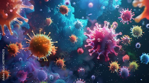 Entertaining Virus Art Background