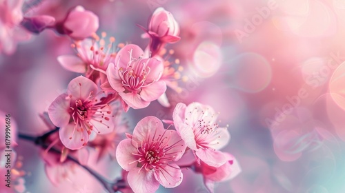 Cherry blossoms in beautiful pink part of Spring flower series