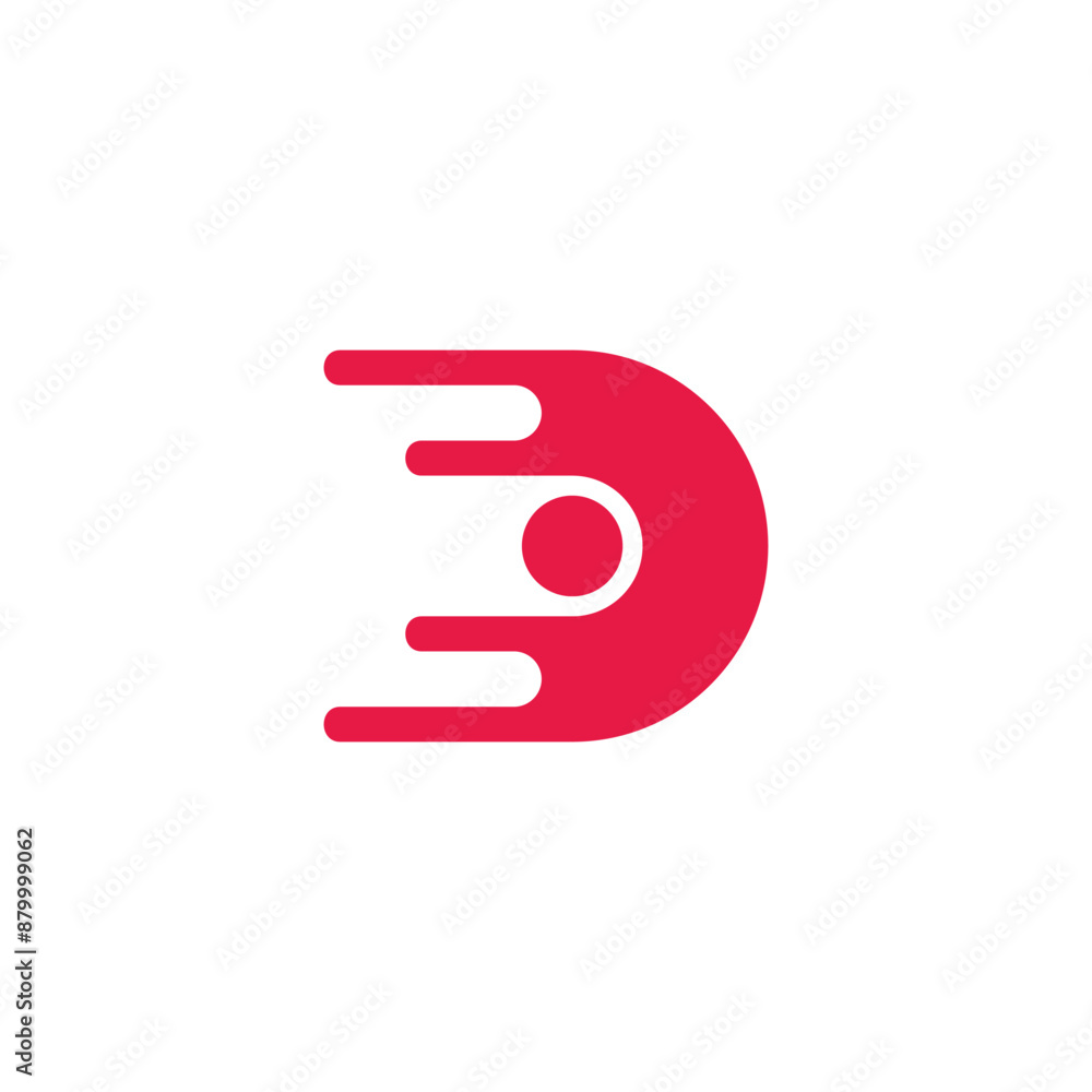 letter d fire fast run simple lgoo vector letter d fire fast run simple lgoo vector
