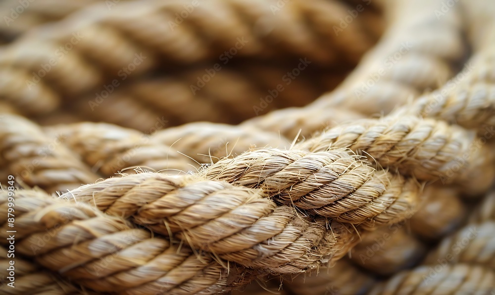 Close-Up of a Twisted Rope Close-Up of a Twisted Rope
