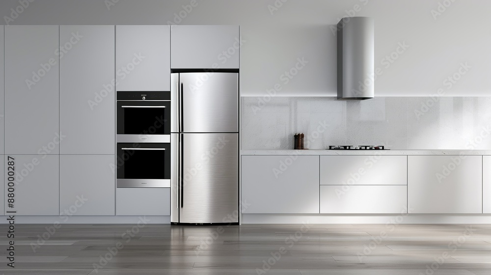 A sleek and modern kitchen with minimalist cabinetry and high-end appliances creating a functional and beautiful space for culinary creations Illustration, Image, , Minimalism, A sleek and modern kitchen with minimalist cabinetry and high-end appliances creating a functional and beautiful space for culinary creations Illustration, Image, , Minimalism,