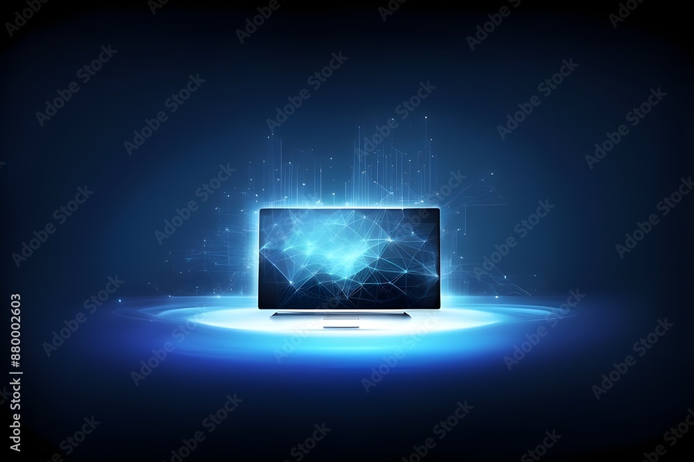 smart laptop with dark background,genarative ai smart laptop with dark background,genarative ai