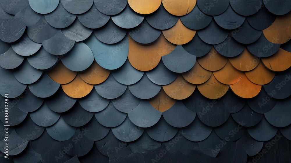 Abstract Pattern of Blue and Copper Scales Abstract Pattern of Blue and Copper Scales