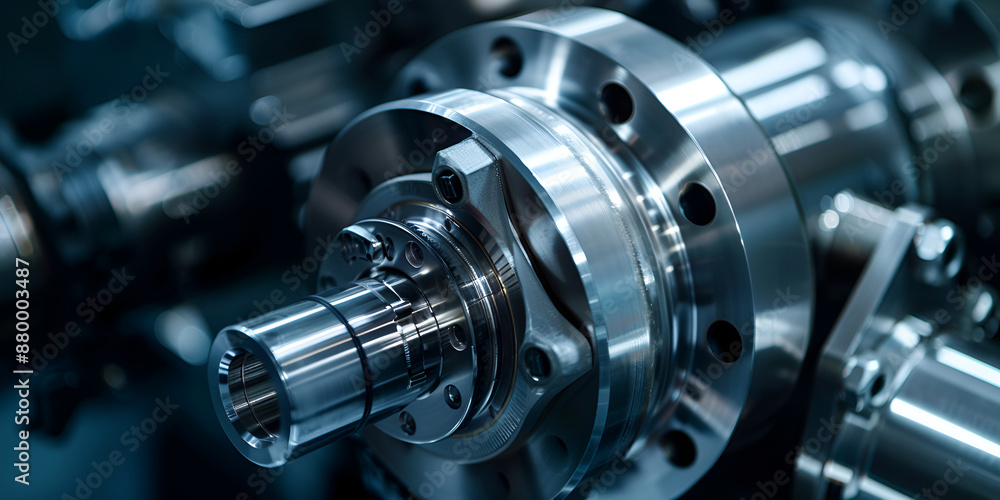 Fototapeta premium Enhancing Automotive Transmission and Industrial Engine Efficiency: Oil Lubrication for Metallic Gearboxes 