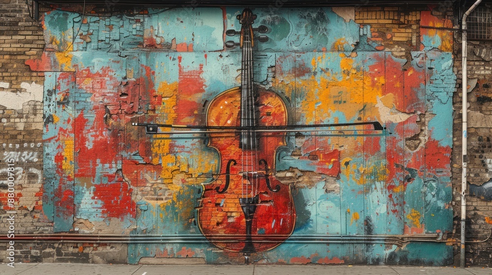 Colorful Violin Mural Colorful Violin Mural