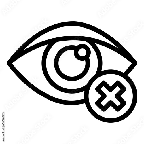 Blindness icon for vision impairment and disability themes