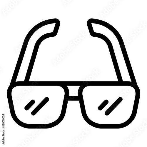 Eyeglass icon for vision and optical themes
