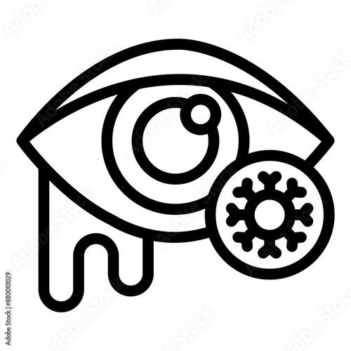 Icon representing eye infection and related medical conditions