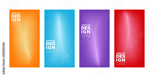 Template set of modern colorful gradient mesh. Template background. Very suitable for business templates, banners, posters, flyers, post templates and industrial creative businesses