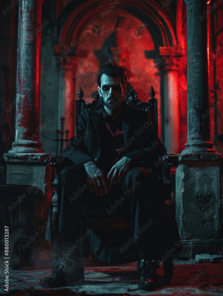 A person sits on a chair in a dimly lit space, providing an intimate setting