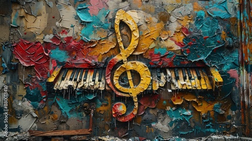 Abstract Music Mural