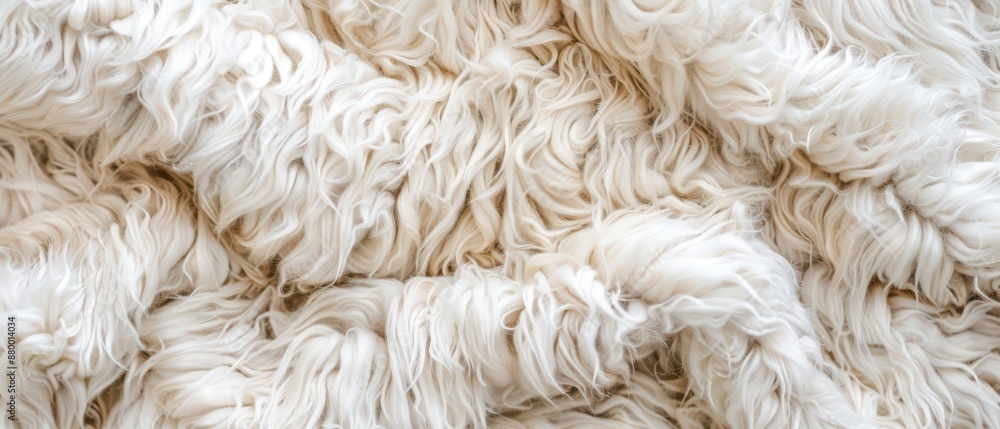 Close Up of Fluffy White Sheep Wool Close Up of Fluffy White Sheep Wool