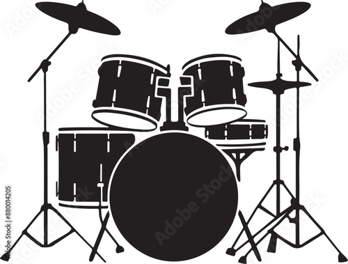 Musical Item  Drums vector art illustration