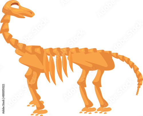 Diplodocus dinosaur skeleton posing in natural history museum exhibition