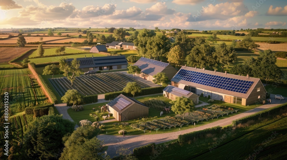 A modern countryside estate with acres of farmland, its traditional ...