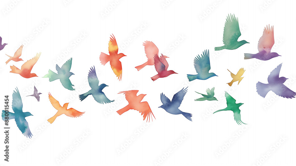 flying birds illustration flying birds illustration