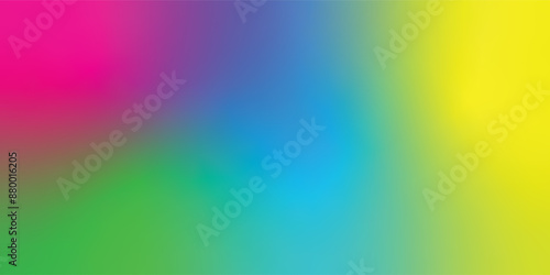 Smooth and blurry colorful gradient mesh background. Modern bright rainbow colors. Easy editable soft colored vector banner template. Premium quality