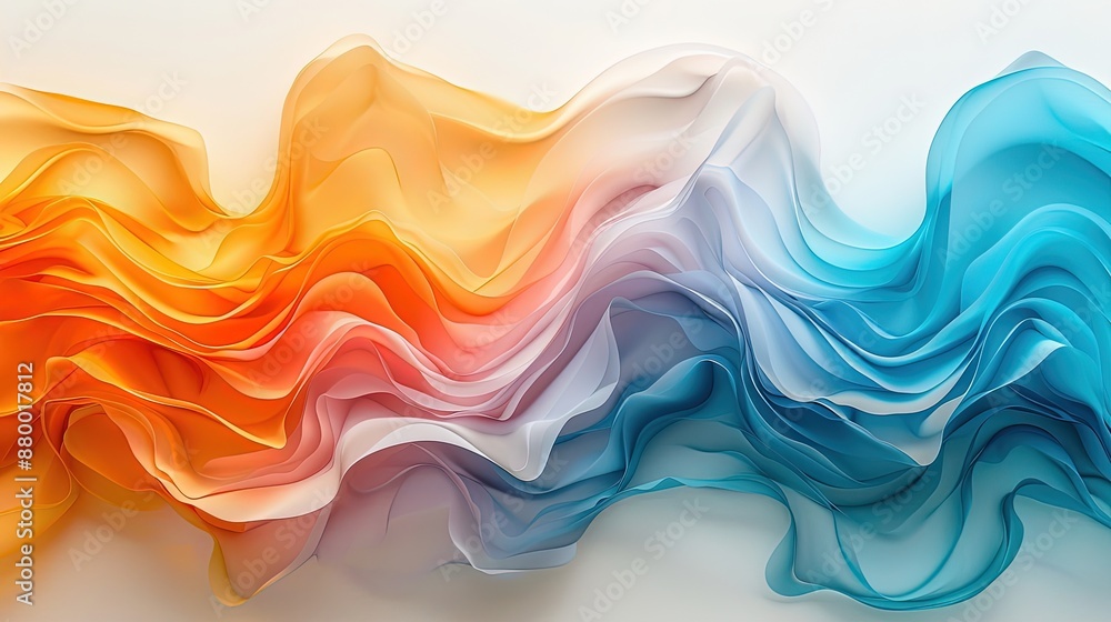 Obraz premium Abstract Wavy Pattern in Vibrant Colors