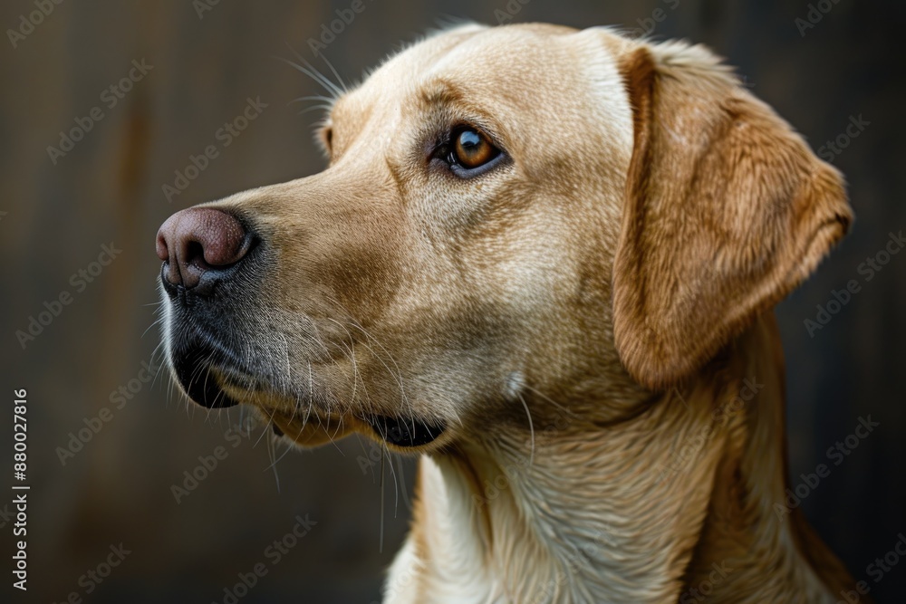 Dog captured against a solid backdrop, providing a clean canvas for customized content Dog captured against a solid backdrop, providing a clean canvas for customized content