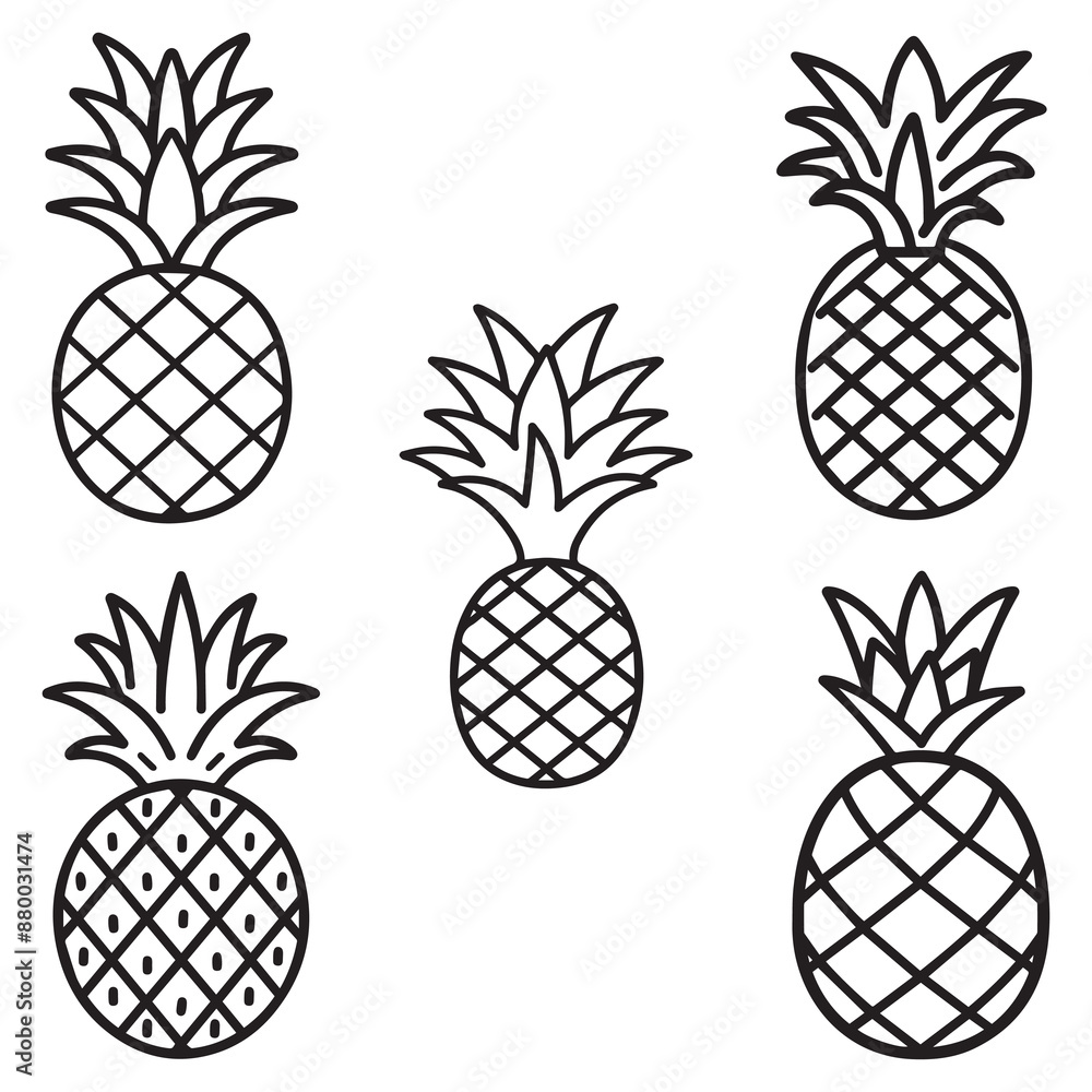 Pineapple natural food icon. Freshness sweet art vector design. Pineapple natural food icon. Freshness sweet art vector design.