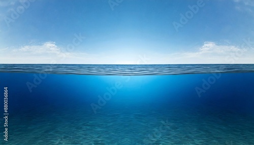 水中と水上. 二分割構図. Above and Below Water. AI generated. © SW