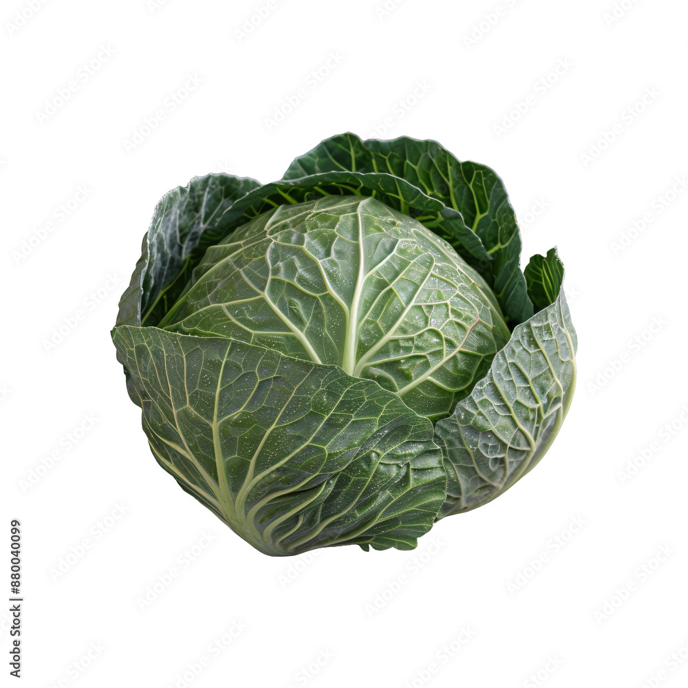 Fototapeta premium Cabbage isolated on a transparent background PNG.