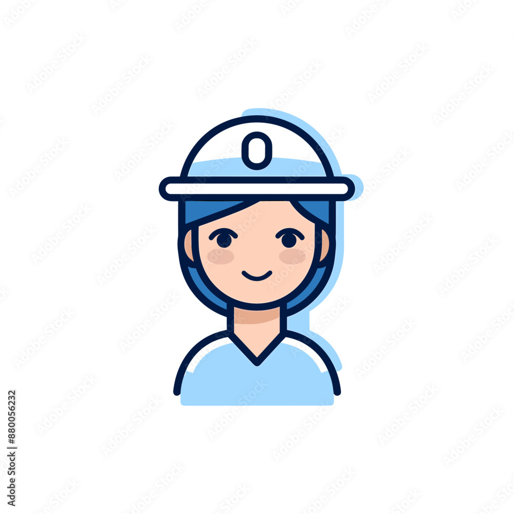 UI avatar, nurse wearing hat, 2d linear vector icon by flaticon and dribble UI avatar, nurse wearing hat, 2d linear vector icon by flaticon and dribble