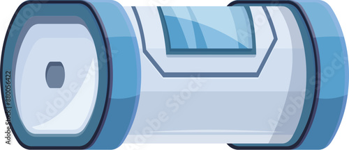 Futuristic cryogenic chamber for interstellar voyages, freezing time for space explorers