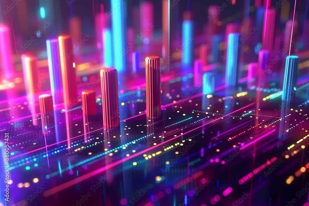 Fototapeta premium A background for an infographic. Digital, cybersecurity, modern and geek-vibes