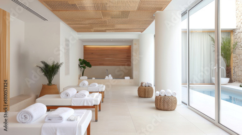 Red ornament spa facility accommodation for comfort in lifestyle hotel