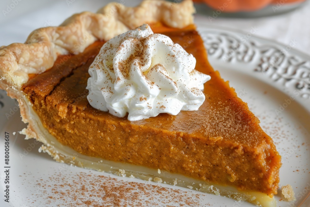 pumpkin pie with whipped cream pumpkin pie with whipped cream