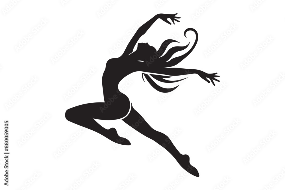 Dancer illustration simple vector art style Dancer illustration simple vector art style
