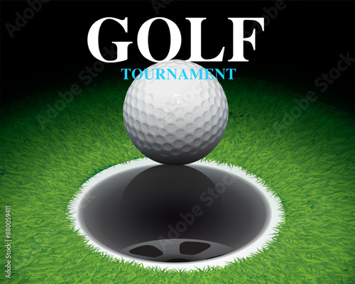 golf ball in hole