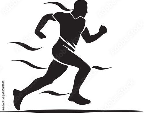 silhouette of a person running