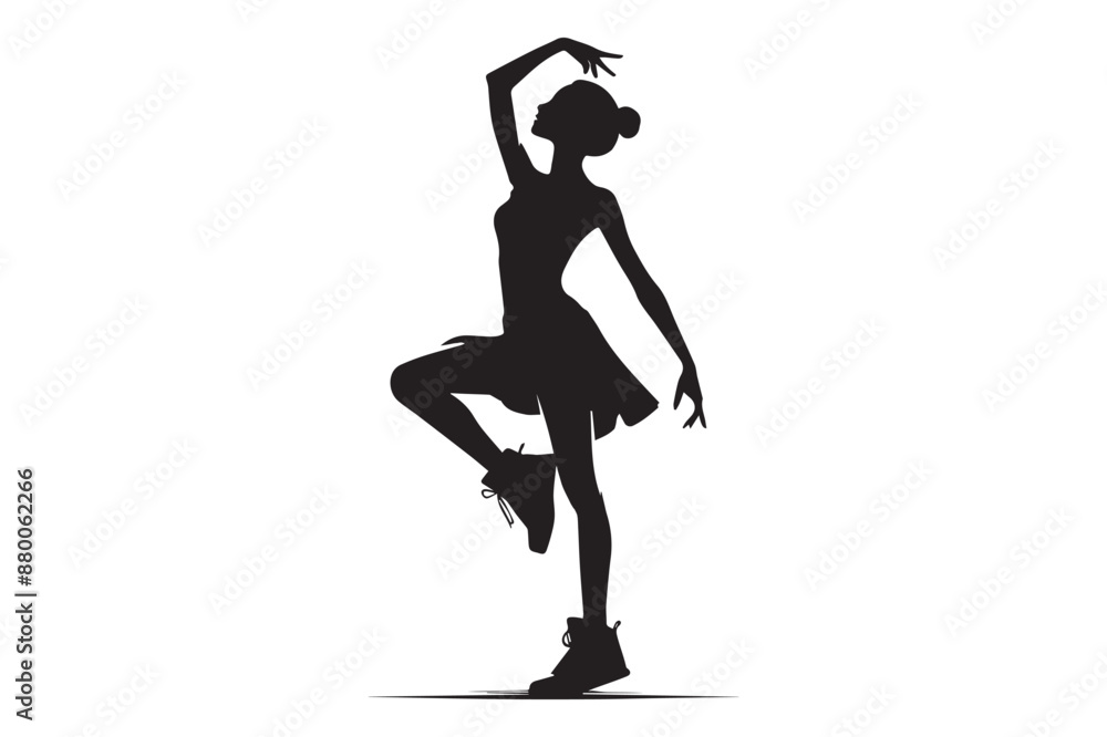 Dancer illustration simple vector art style Dancer illustration simple vector art style