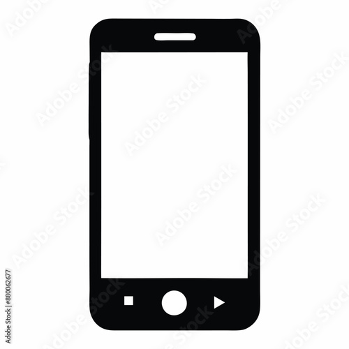 smart phone silhouette, contemporary and dynamic tech graphics