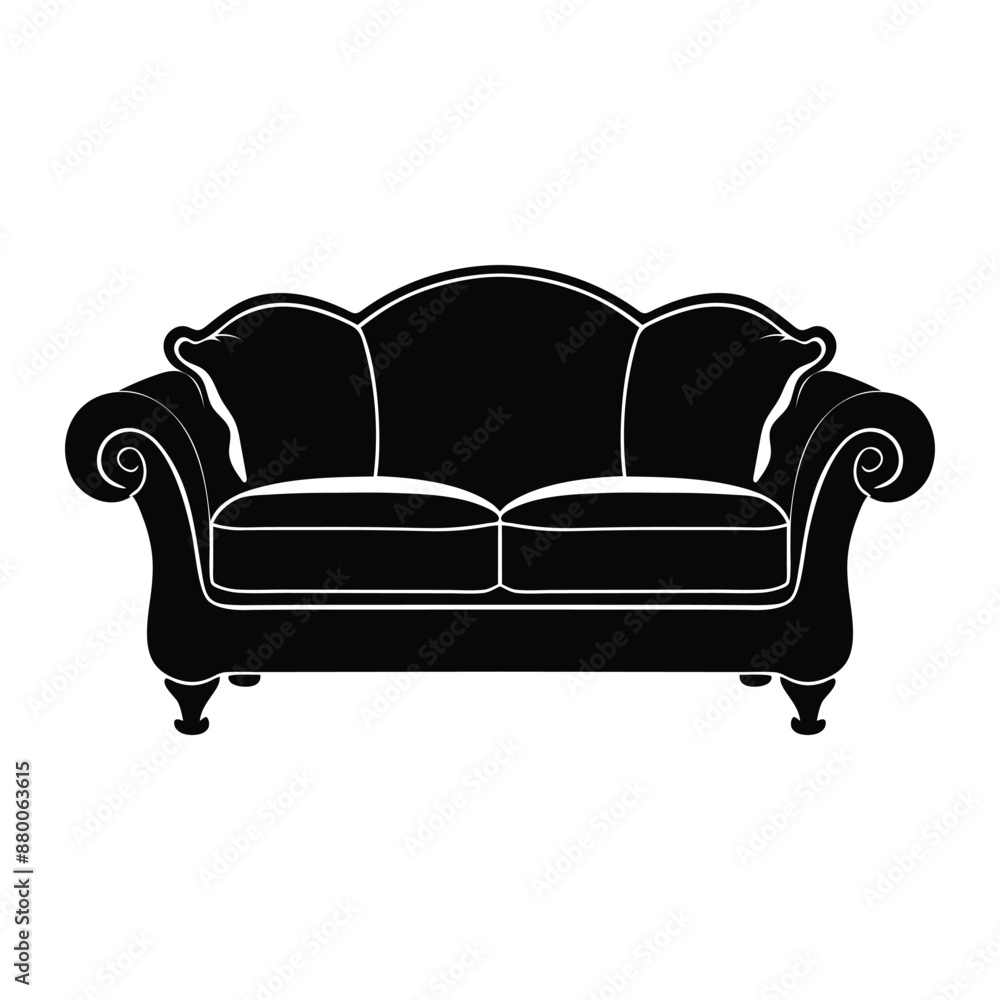 sofa silhouette vector, stylish and versatile furniture designs sofa silhouette vector, stylish and versatile furniture designs