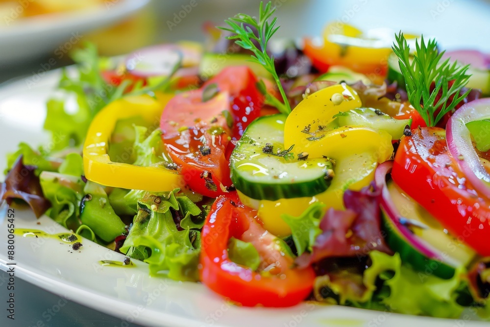 Fresh gourmet salad with various vegetables Fresh gourmet salad with various vegetables