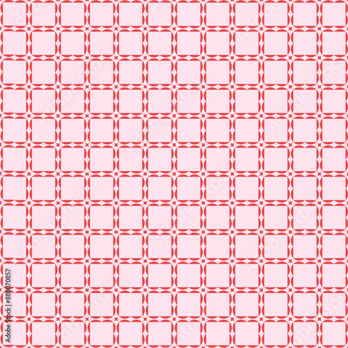geometric seamless pattern. Abstract graphic background with squares, red and pink.