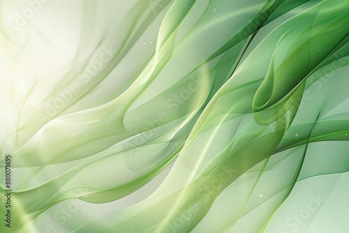 A green wave with a white background