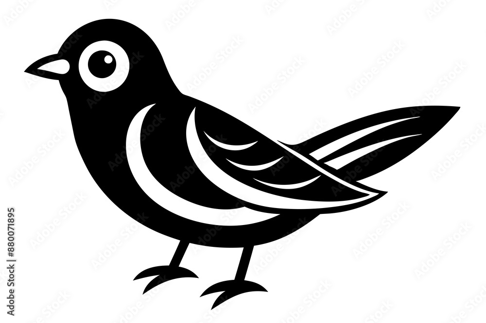 Fototapeta premium illustration of a bird vector art silhouette