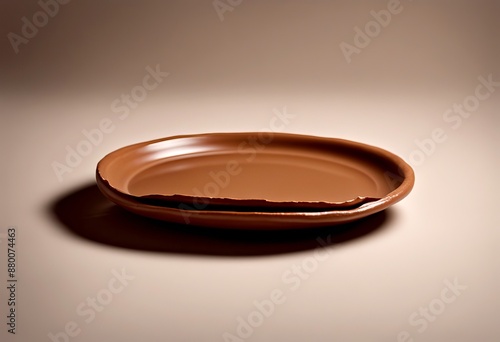 isolated glaze plate clay transparent generative transparent earthy olated background brown shape glaze clay shape plate ai earthy png brown handmolded background and photo