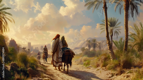 Religious Art: The Holy Family's Return from Egypt to Nazareth