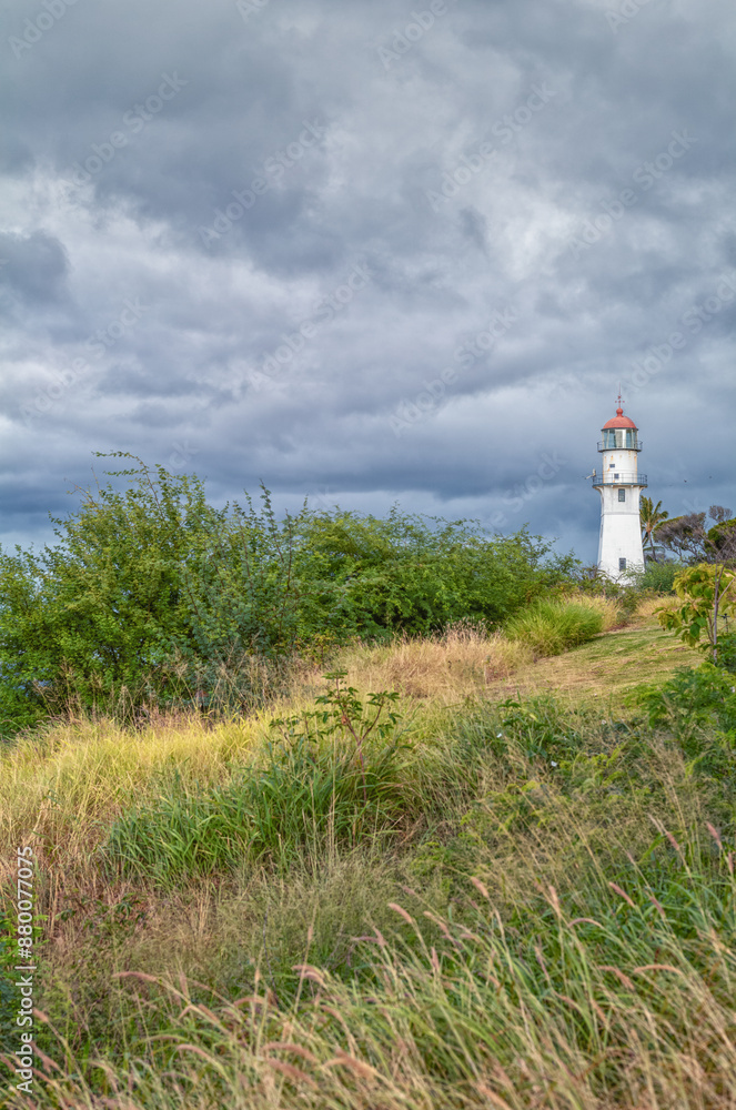 Light House on a Grassy Hilltop. Light House on a Grassy Hilltop.