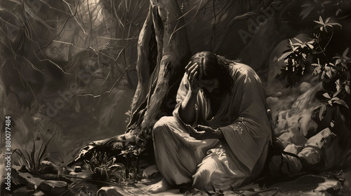 The Agony in Gethsemane: Jesus Praying Before His Arrest, Iconic Biblical Scene Depiction